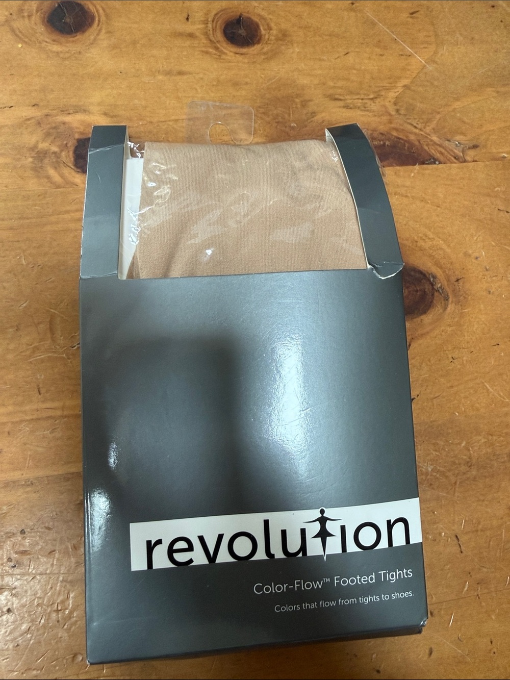 Revolution Color Flow Nude/Tan Caramel Footed Tights Size MC